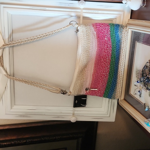 The Sak Hand-Crochet Carry-All Woven Summer Rainbow Purse - Picture 2 of 5